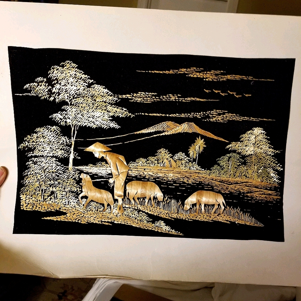 Vintage South Asian handmade artwork